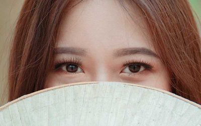 Complete Makeup with False Eyelashes